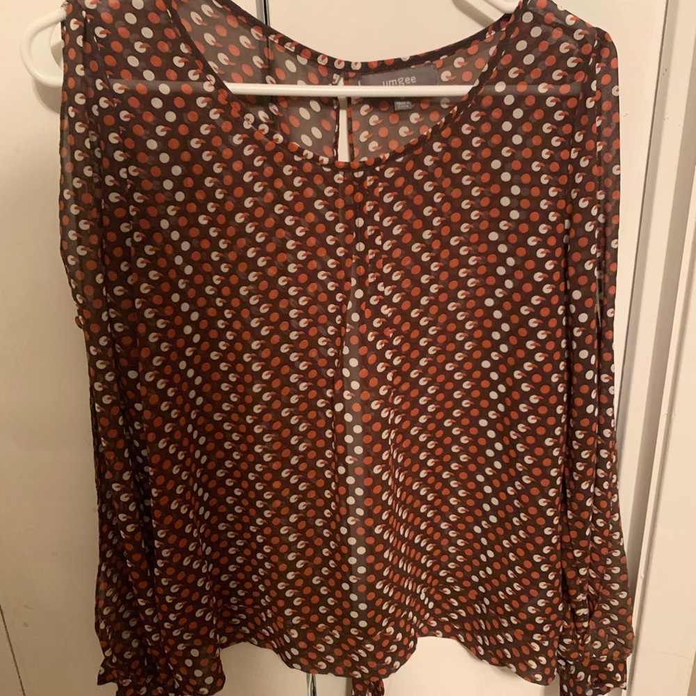 Women’s Long Sleeve Slit Back Blouse